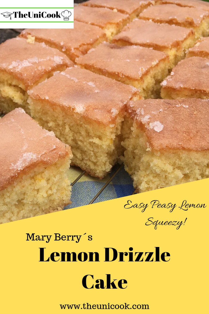 Mary Berry´s Lemon Drizzle Cake | Easy Traybake - TheUniCook